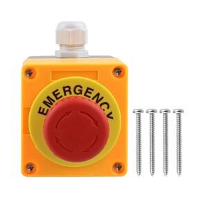 Red Lamp Self Locking Emergency Stop Mushroom Switch Push Button Station 660V 10A Stop Switch Box