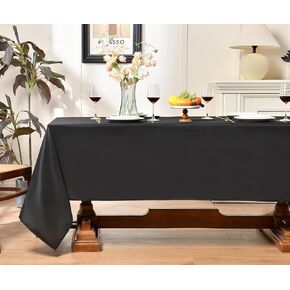 Round Tablecloth,6 Pack 120inch Stain and Wrinkle Resistant Polyester Table Cloth,Decorative Fabric Table Cover for Kitchen,Dinning,Party,Wedding Round(White)
