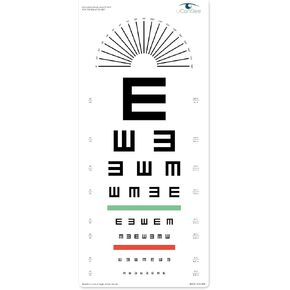 E Eye Chart Visual Acuity Chart for Eye Exams 10 Feet (9x14 Inches)