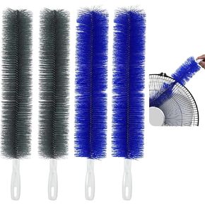 4 Pcs Cobweb Duster Bendable Fan Duster, Plastic Dust Cleaner Washable Ceiling Brush Reusable Dirt Remover for Fan Shutters
