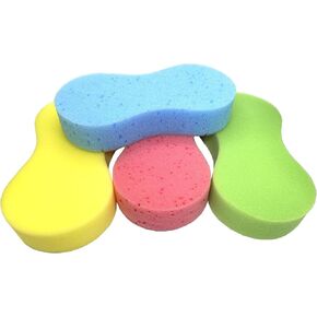 Car Wash Sponge,4 Pack Lantee Large Sponges, Two Macroporous Sponges and Two High-Density Sponges, Sponges for Dishes, Tile, Bike, Boat, Easy Grip Sponge for Kitchen,Household Cleaning