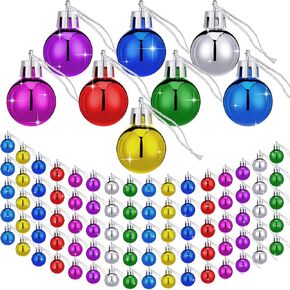 80 Pcs Mini Halloween Ball Ornaments 1" Halloween Hanging Glitter Ball Halloween Tree Ball Ornaments Shiny Tree Plastic Ball Decorations for Halloween Christmas Party Tree Decor(Halloween Style)