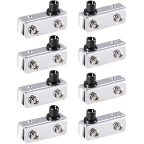 uxcell Adjustable Glass Door Hinges Clamp, Iron Cabinet Glass Door Pivot Hinge Clip for 3-5mm Thickness Glass, 4 Pair
