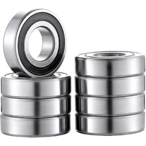 R14-2RS محامل كروية ID 7/8" x OD 1-7/8" x العرض 1/2" محامل ختم مطاطي مزدوج من الفولاذ الكروم مشحم مسبقًا (عبوة من 8) in Kuwait