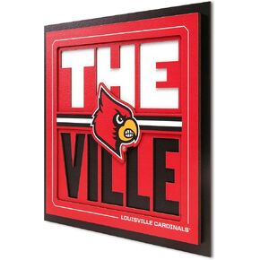 لوحة فنية جدارية ثلاثية الأبعاد لسلسلة شعار YouTheFan NCAA Louisville Cardinals