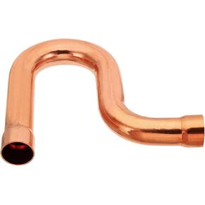 PATIKIL 7/8 Inch ID P-Trap Copper Pipe Fittings, 2 Pcs Welding Solder Sweat Connection for HVAC Refrigeration Air Conditioning Plumbing Supply