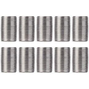 PIPE DÉCOR 1/2 in. x Close Galvanized Steel Nipple, Pre-Cut, for DIY Furniture Building and Regular Plumbing Applications, 10 Pack