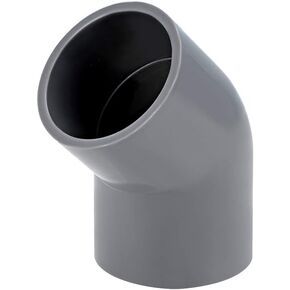 uxcell PVC Pipe Fitting 45 Degree Elbow Gray 40mm Socket 2pcs
