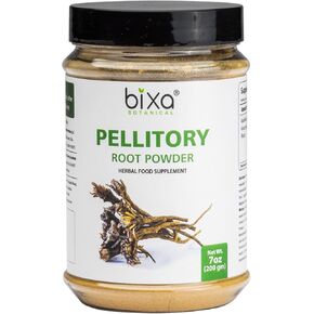 bixa BOTANICAL Pellitory Root Powder 7Oz(200g) | Anacyclus pyrethrum | Akarkara | Gluten Free, Non-GMO, Steam Sterlized, Vegan, 100% Pure.
