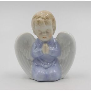 Cosmos Gifts Fine Porcelain Praying Boy Angel Lighted LED Light Figurine, 4-3/4"