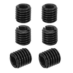 محولات خيط باتيكل كم تقليل الجوز، 6 قطع M10xM6x10mm ذكر إلى أنثى إصلاح إدراج الجوز المسمار المخفض تحويل قفل معدني، أسود