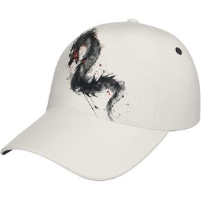 Baseball Cap Dragon Hat for Men Women, Fashion Dragon Baseball Hat Casual Sun Caps for Running Hiking