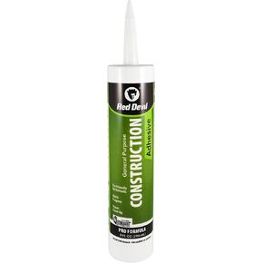 Red Devil 077606 General Purpose Construction Adhesive, 9 oz, 1-Pack, White