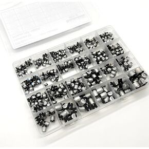 1500Pcs Lot 1UF-1000UF 6.3V-50V 36 Value SMD Aluminum Electrolytic Capacitors Assortment Kit with Box