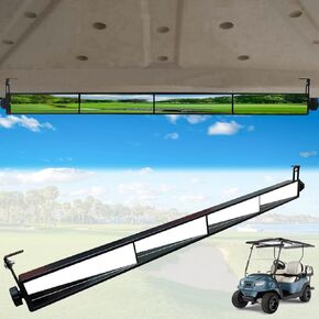 Golf Cart Rear View Mirror, HKOO Golf Cart Mirror, Universal 4 Panel Rear View Mirror fits Golf Carts EZGO, Club CAR