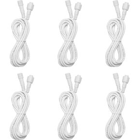 كابل تمديد Maxxima بطول 5 أقدام لـ 5 مصابيح LED نحيفة لدرجة حرارة اللون قابلة للتحديد من CCT، موصلات ذكر وأنثى ذات 3 دبابيس في كلا الطرفين (6 عبوات) in Kuwait