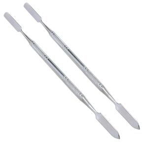 Stainless Steel lab Mini Double-Ended Spatula Double-Ended Spatula semi-Miniature Spatula Cone Arrow end 7.08 inches Flat end 2pcs
