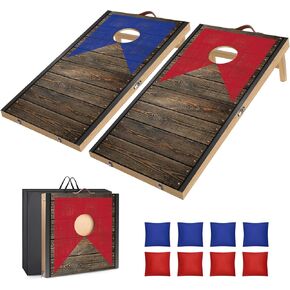 مجموعة ألعاب ثقب الذرة من الخشب الصلب مقاس 3 × 2 بوصة مع 8 أكياس فول، ألعاب رمي أكياس الفول المحمولة، ألعاب ثقب الذرة للبالغين والأطفال in Kuwait