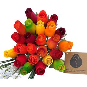 Bouquet of Dark Fall Harvest Colors Yellows, Oranges, Reds (2 Dozen)