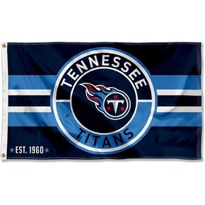 WinCraft Tennessee Titans Patch Button Circle Logo Flag Large 3x5 Banner