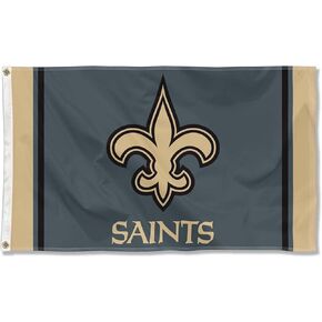 WinCraft New Orleans Saints Blackout Sideline Flag Outdoor Indoor 3x5 Foot Banner