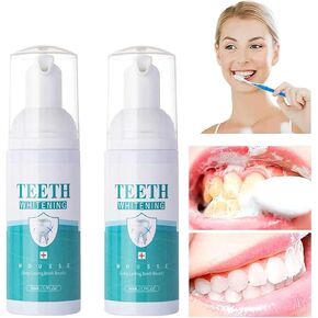 2 Pcs Teeth Whitening Toothpaste, tooth Mousse, Ultra-fine Mousse Foam Deeply Cleaning Gums.