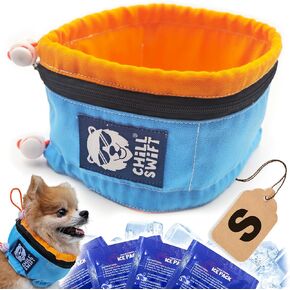 Cooling Collar for Dogs Large | Ice Dog Cooling Bandana | Includes 16 PCM Ice Gel Packs & Insulated Carry Bag (for Your Extra ice Packs) Perfect Dog Summer Clothes Cooling for Dogs (Large)