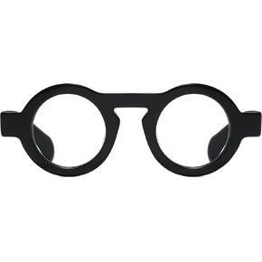 Round Reading Glasses Blue Light Blocking,Spring Hinge Readers for Women Men Eye Strain Anti Glare Filter Black Eyeglasses