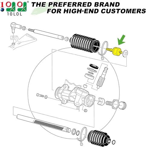 10L0L Club Car DS مجموعة حامل الكرة الداخلية والجوز لرف التوجيه لعام 1997-up Club Car DS استبدال OEM 101880201 1018802-01، فضي in Saudi Arabia