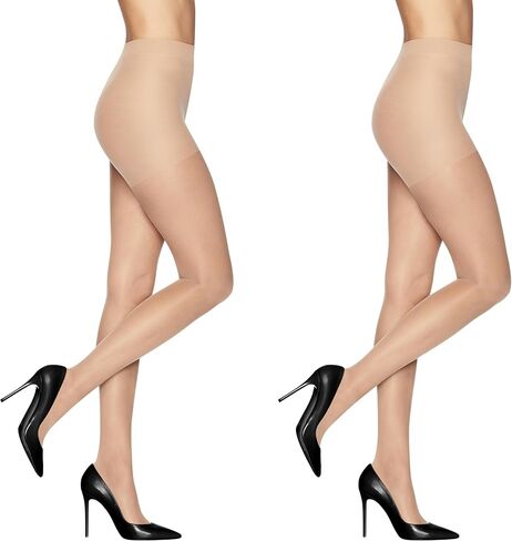 L'eggs Women's Sheer Energy 2 Pair Control Top Reinforced Toe Panty Hose in Saudi Arabia