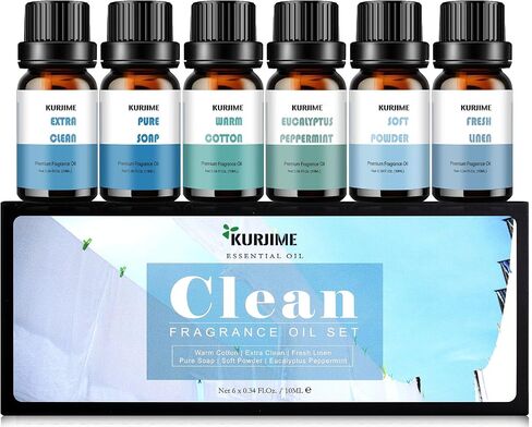 Essential Oils Set, Men Scents Fragrance Oil Essential Oils for Diffuser | Sandalwood, Teakwood, Sweet Tobacco, Cinnamon & Pine Needle, Woody Vetiver, Cologne Aromatherapy Oils for Men, 6x10ml in Saudi Arabia