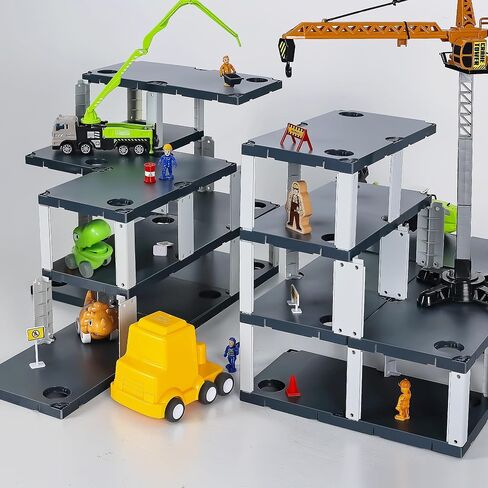 iPlay, iLearn Construction Toys Truck for Boys 3-5, Kids Crane Excavator Digger Dump Tow Trucks Bulldozer Forklift Vehicles Set, Play Cars Sandbox, Birthday Gifts for 4 6 7 8 Year Old Toddlers Girls in Saudi Arabia