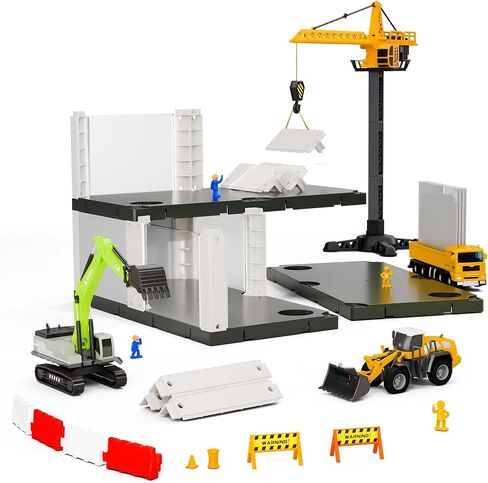 iPlay, iLearn Construction Toys Truck for Boys 3-5, Kids Crane Excavator Digger Dump Tow Trucks Bulldozer Forklift Vehicles Set, Play Cars Sandbox, Birthday Gifts for 4 6 7 8 Year Old Toddlers Girls in Saudi Arabia