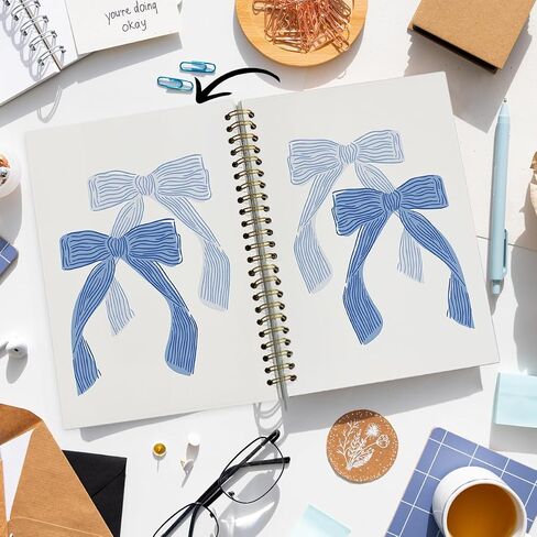 مجلة القوس دفتر، الرجعية Bowknot القوس دوامة دفتر، حفيدة الساحلية كلية الجمالية حكمت غلاف دفتر دوامة مجلة لمذكرات العمل اليومية 5.5x8.3 in Kuwait