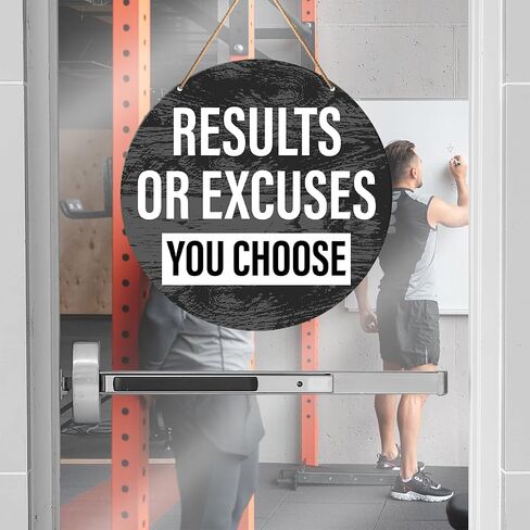 Muktoujaumai Gym Motivation Signs Wall Decor, Home Gym Inspirational Wall Decor Gym Hanging Signs Rustic Decorations for Office, Fitness, Workout Room, Be Stronger Than Your Excuses in Saudi Arabia