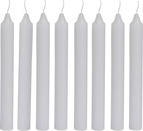 Welburn Veda&Co™ Church Candles, Household Candles, Emergency Candles - Pack of 24, 19mm x 7" (7 Hours Burn Time), 100% Fully Refined Paraffin Wax, for Memorial, Christmas Eve, Shabbat (White) in Saudi Arabia