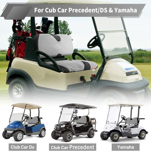 غطاء مقعد عربة الجولف، غطاء المقعد الأمامي والخلفي، طقم غطاء مقعد عربة الجولف العالمي مناسب لـ 4/2+2 ركاب عربة الجولف EZGO TXT RXV Club Car Yamaha، قابل للتنفس وقابل للغسل وسهل التركيب in Kuwait