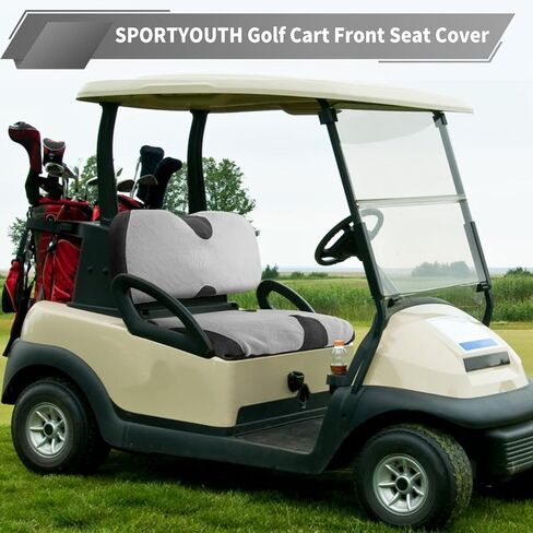 غطاء مقعد عربة الجولف، غطاء المقعد الأمامي والخلفي، طقم غطاء مقعد عربة الجولف العالمي مناسب لـ 4/2+2 ركاب عربة الجولف EZGO TXT RXV Club Car Yamaha، قابل للتنفس وقابل للغسل وسهل التركيب in Kuwait