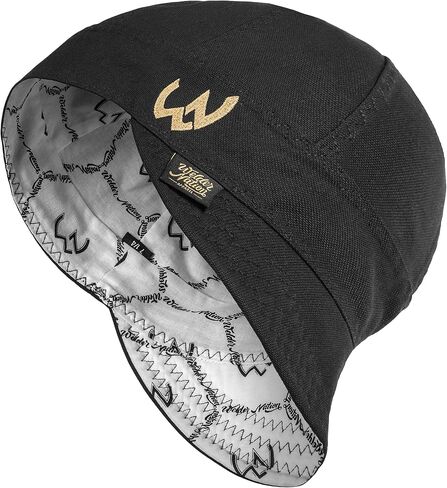 Welder Nation 8 Panel Welding Cap, 100% Cotton, Duck Canvas Exterior, Protective, Durable Men’s Hats with No Unicorn Peak for Welding, Heavy-Duty Jobs - Premium, Comfortable Welder Hat - 10 oz, 7 5/8 in Saudi Arabia
