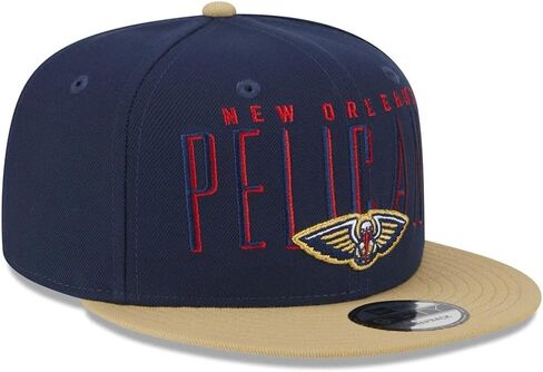 New Era New Orleans Pelicans 9FIFTY Headline Snapback Cap, Adjustable Hat Blue in Saudi Arabia