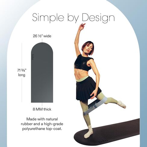 Bala Yoga Mat for Home Gym, Non-Slip Exercise Mat for Home Yoga | Indoor Exercising Floor Mat for Stretching, Pilates, Aerobics & Fitness - Outdoor / Indoor Exercise Equipment in Saudi Arabia