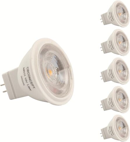 UL-Listed MR11 GU4.0 LED Light Bulbs, 5-Pack, 2 Watt, 230 Lumen, Warm White 3000K, 36° Beam Angle, 12 Volt, 20W Halogen Bulbs Equivalent, Landscape/Accent/Recessed/Track Lighting in Saudi Arabia