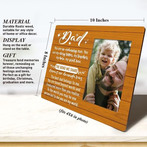 Dad Picture Frame Gifts, Dad Gifts from Daughters Son Kids, Dad Gifts for Birthday, Fathers Day Christmas Gifts for Dad, Father Gifts, You Are My Story Teller My Teacher My Hero in Saudi Arabia