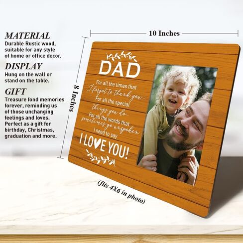 Dad Picture Frame Gifts, Dad Gifts from Daughters Son Kids, Dad Gifts for Birthday, Fathers Day Christmas Gifts for Dad, Father Gifts, You Are My Story Teller My Teacher My Hero in Saudi Arabia