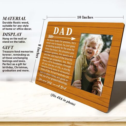 Dad Picture Frame Gifts, Dad Gifts from Daughters Son Kids, Dad Gifts for Birthday, Fathers Day Christmas Gifts for Dad, Father Gifts, You Are My Story Teller My Teacher My Hero in Saudi Arabia