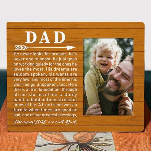 Dad Picture Frame Gifts, Dad Gifts from Daughters Son Kids, Dad Gifts for Birthday, Fathers Day Christmas Gifts for Dad, Father Gifts, You Are My Story Teller My Teacher My Hero in Saudi Arabia