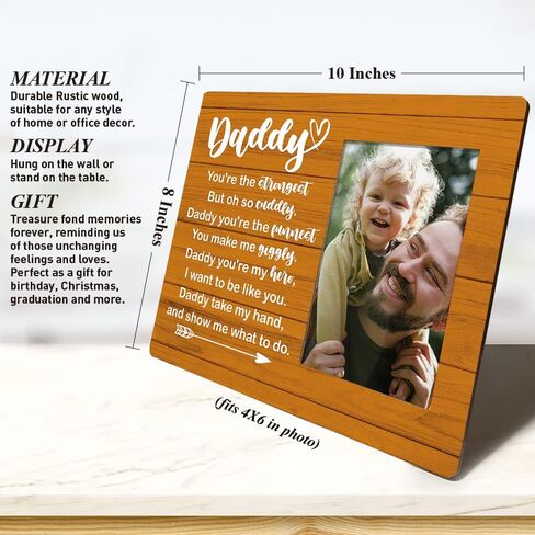 Dad Picture Frame Gifts, Dad Gifts from Daughters Son Kids, Dad Gifts for Birthday, Fathers Day Christmas Gifts for Dad, Father Gifts, You Are My Story Teller My Teacher My Hero in Kuwait