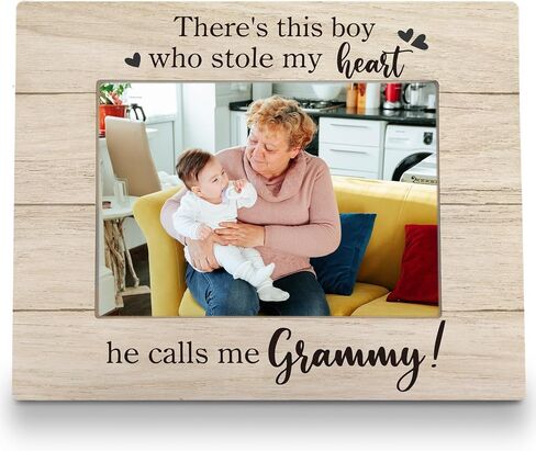 Grammy Picture Frame 8x10, Grandma Picture Frames, Grandma Gifts from Grandson, Mothers Day Gifts for Grammy Grandma from Grandson, This Boy Stole My Heart He Calls Me Grammy Photo Frame 5X7 in Saudi Arabia
