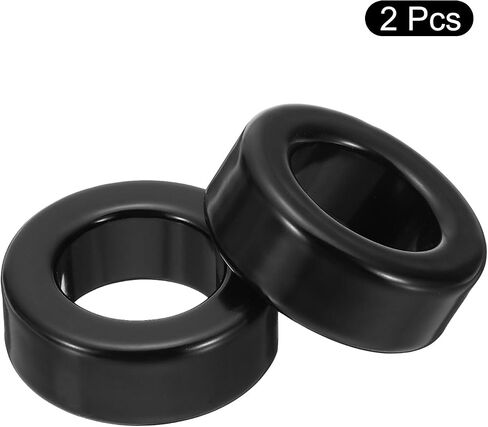 uxcell 2Pcs Toroid Core, 23x36x13mm Iron Ferrite Chokes Ring Power Toroidal Transformer to Stabilize Signal Transmission Resist Electromagnetic Interference, Black in Saudi Arabia