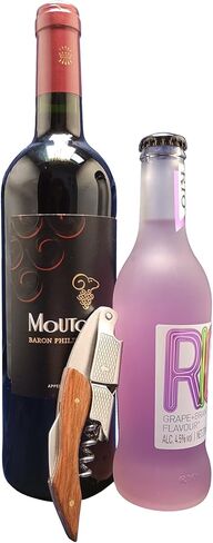 مفتاح المفتاح الاحترافي من الفولاذ المقاوم للصدأ للسقاة، ونادلي المطاعم، والساقي، وفتاحة الزجاجات، وأداة مفتاح النبيذ 3 في 1 مع قاطع الرقائق المعدنية ومفصل مزدوج (خشب الورد) in Kuwait